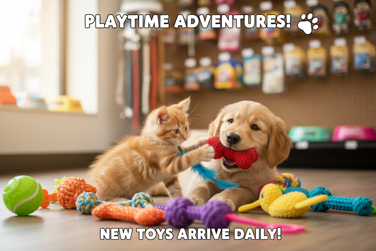 Speelse kitten en puppy samen