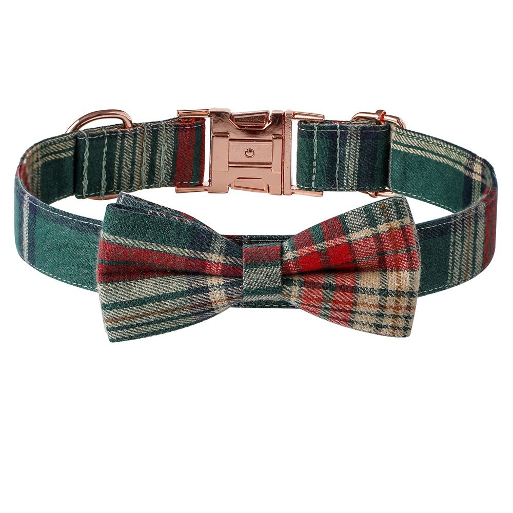 Green plaid bow / S